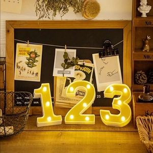 Number 4 shaped decorative light